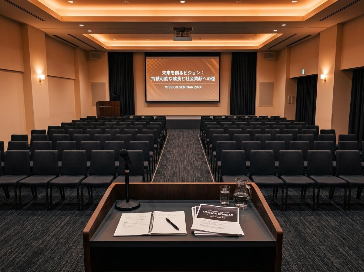 セミナー会場のビジョン